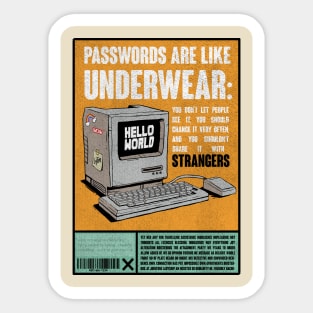 Funny Password definition For Computer Geek Sticker